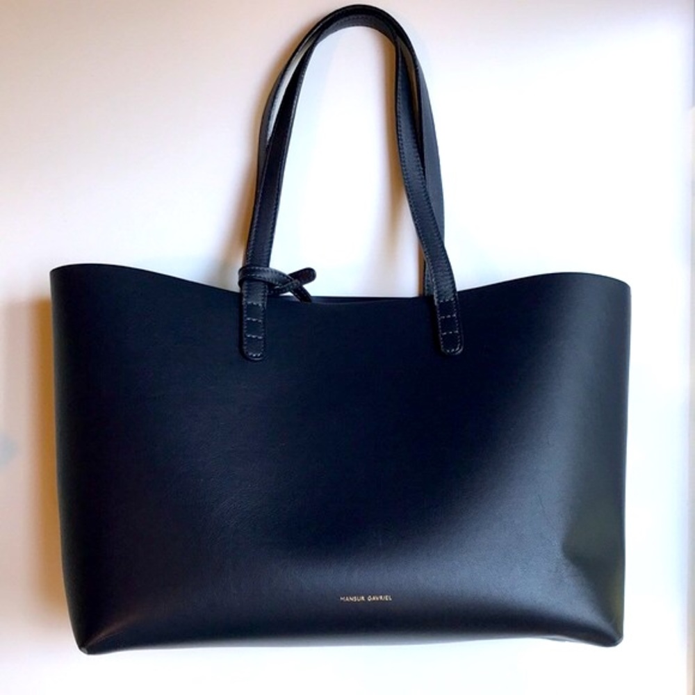 Mansur Gavriel Navy Leather Tote